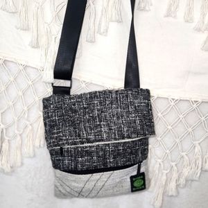 #12... DIME Bags Women's Gray & White Crossbody Shoulder Bag One Size